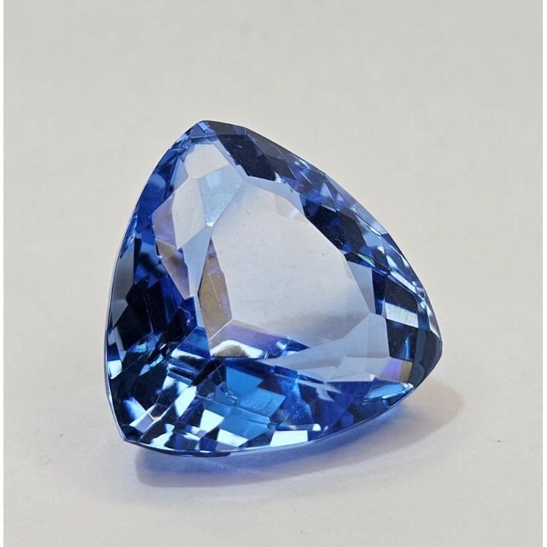 Natural Spinel Blue Use For Different Purpose Trillion Cut 35+ Ct Gemstone