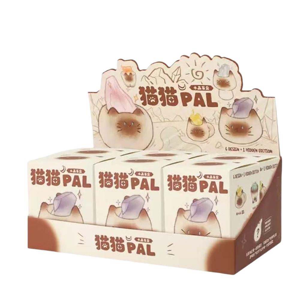 Cat  Crystal Blind Trendy Resin Crafts With Stone Meaning Ornaments (Random Model)