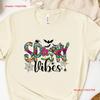 Spooky Vibes Halloween Shirt T Funny Retro Season Sweat Vintage Stylish Homme Slightly Graphic Breathable