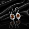 Citrine Gemstone 925 Sterling Silver Handcrafted Jewelry Designer Hook Earrings 1.50" EE-1-2