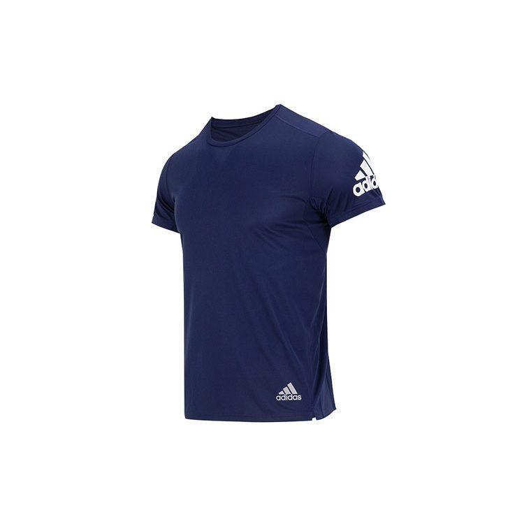 Adidas T Shirts Men's Navy Blue Crew Neck Moderate Straight Fit HM8446