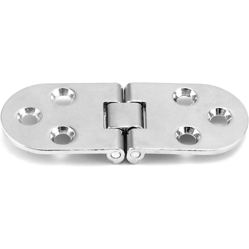 4 Pieces Folding Flip Hinges 180 Degree Hinges, Zinc Alloy, Folding Table Hinge, Drop Down Hinges For Folding Tables, Cabinets, Wardrobe Doors
