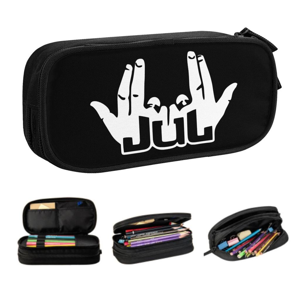 Custom Korean Rapper Music Jul Pencil Cases for Boys Gilrs Large Capacity Pen Box Bag School Supplies