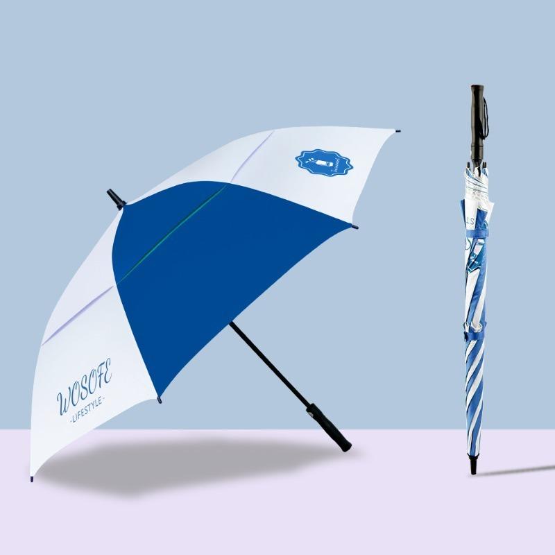 Large Golf Waterproof Umbrella Double-layer Long Handle Wind And Rain Resistant Straight Pole Umbrella Suitable 3-4 People