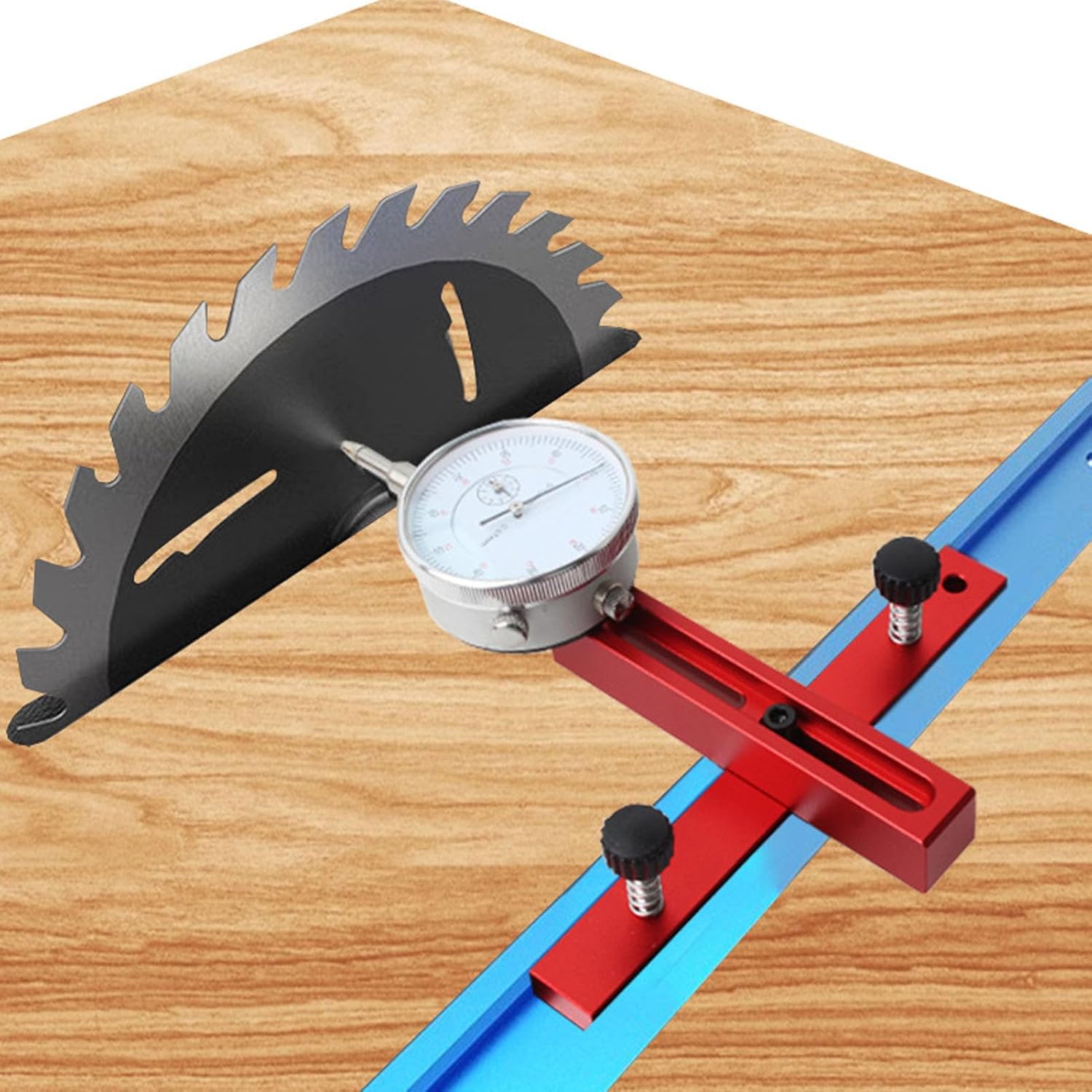 

Table Saw Gauge, 0.001 Inches Adjustable Length Digital Table Saw Aluminum Alloy Sturdy Wear Digital Dial Indicator Table Saw for Table Saws