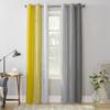 Window Curtains for Living Room Retro Yellow Gray Gradient Wood Grain Curtains for Child Bedroom Kitchen Decor Blinds Drapes