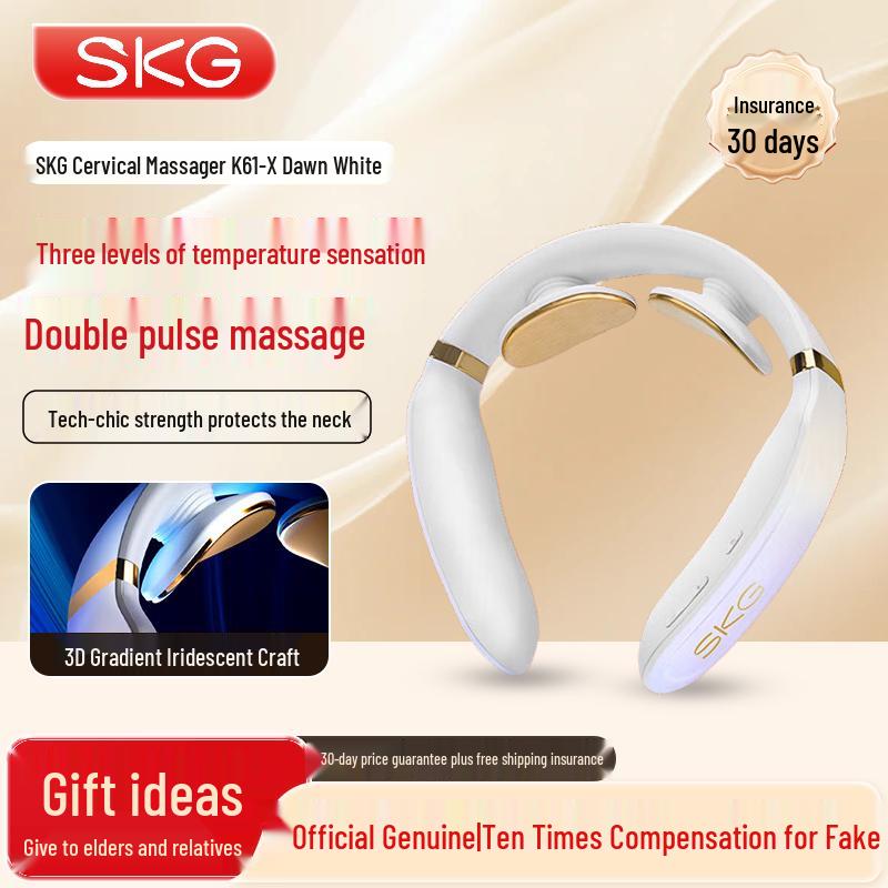 SKG K61-X Smart Portable Neck Massager with Heat and Pulse CN plug (adapter included)