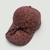 Spring And Summer Retro Leopard Print Bow Baseball Cap Women'S Sunshade Personality Niche Versatile Cap