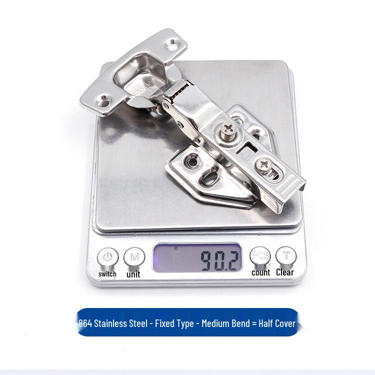304 Stainless Steel Soft Close Hydraulic Cabinet Hinges - Thickened, Two-Stage Force for Furniture