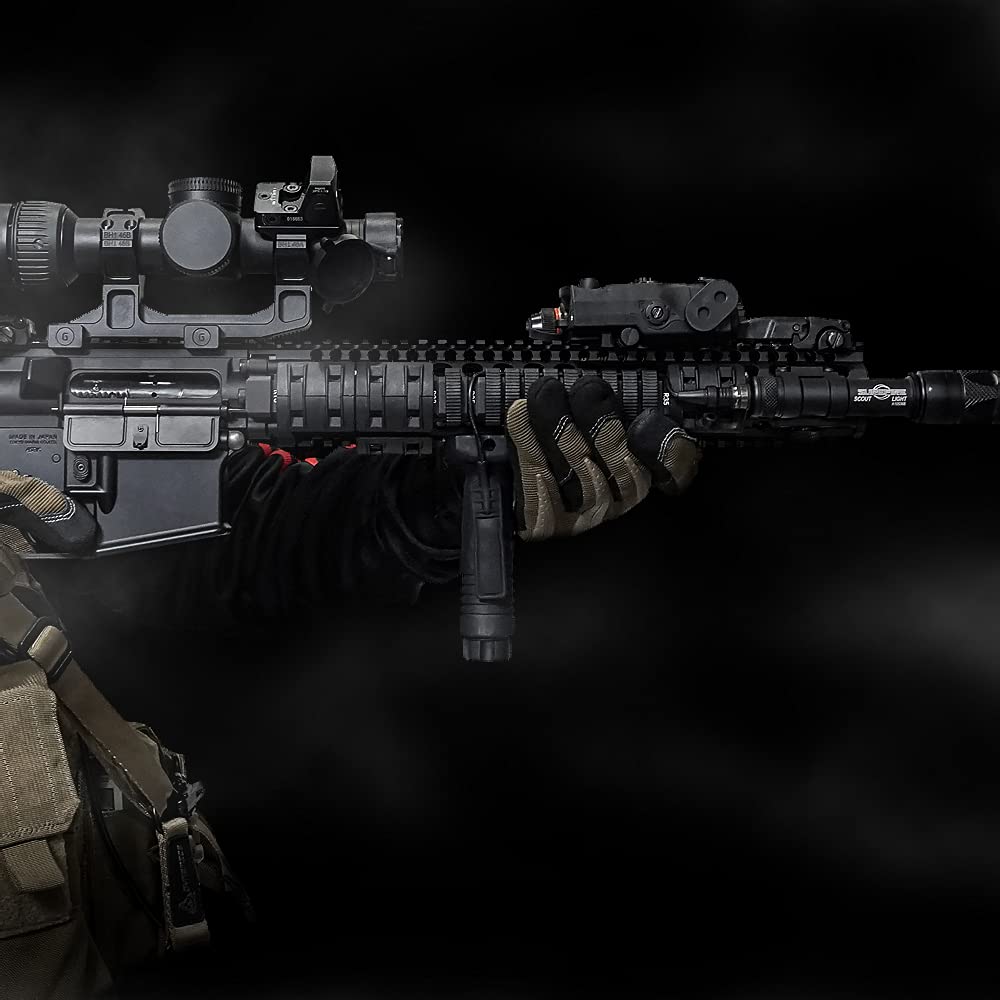 Ryohin Buhin 20mm Rail Compatible Foregrip Vertical Grip, Knight's Armament Type KAC Replica, Resin, Black