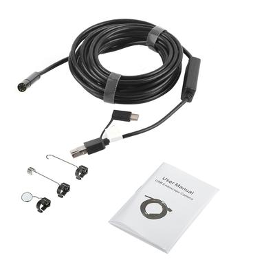 1 Stück Schwarzes 5 Meter USB OTG Endoskop mit 2 Megapixel Wasserdichter Kamera für Rohr Auto Inspektion