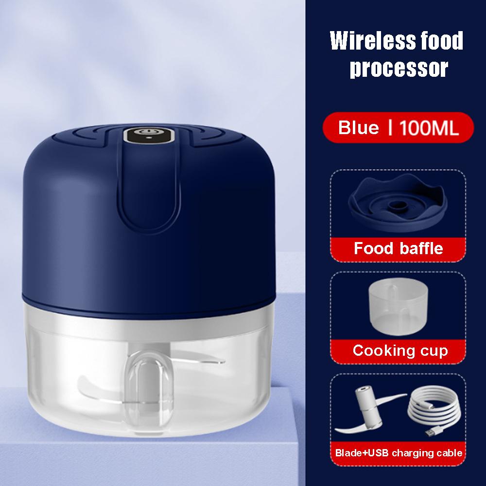 100/250ml Mini USB Wireless Garlic Masher Press Mincer Vegetable Chili Meat Food Chopper Kitchen Accessories
