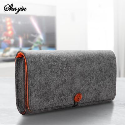 For Switch Felt Storage Bag Game Console Protective Cover Multifunction Game Card Charging Cable Case For Nintendo Switch