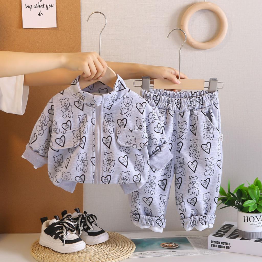 Kids Casual Long-Sleeve Set, Comfortable Daily Wear Outfits