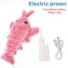 Jouet électrique pour chat sauteur, Simulation de mouvement de crevette, homard, jouets électroniques en peluche pour chien, chat, jouet Animal en peluche pour enfants