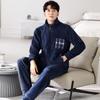 Pajamas Men'S Winter Coral Fleece Thickened Fleece Men'S Autumn And Winter Flannel Winter Warm Can Be Worn Outside Loungewear