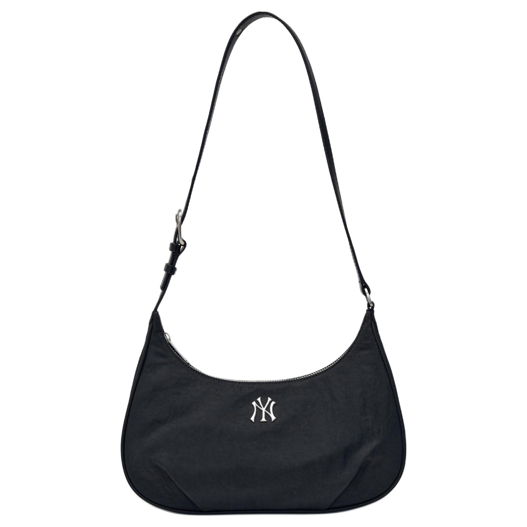 MLB Basic Retro Nylon Shoulder Bag Women bags Black 3ABQVN16N-50BKS Basic Set (Bag)