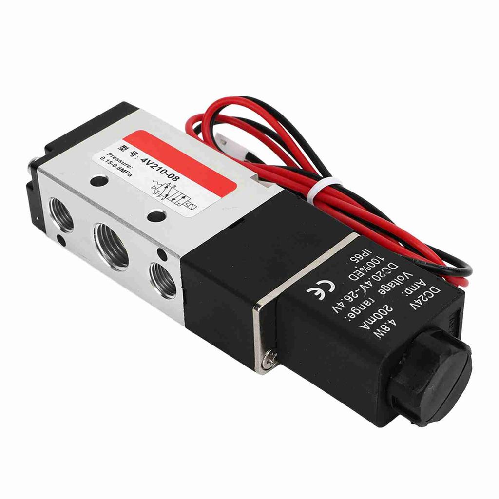 Electric Solenoid Air Valve 4V210 08 5 Way 2 Position Reliable Durable Solenoid Air Valve for Car
