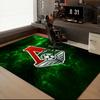 Green And Red Soccer Emblem Printed Office Carpet Chair Cushion  Entryway Rug, Rugs for Living Room, Bedroom Christmas gifts