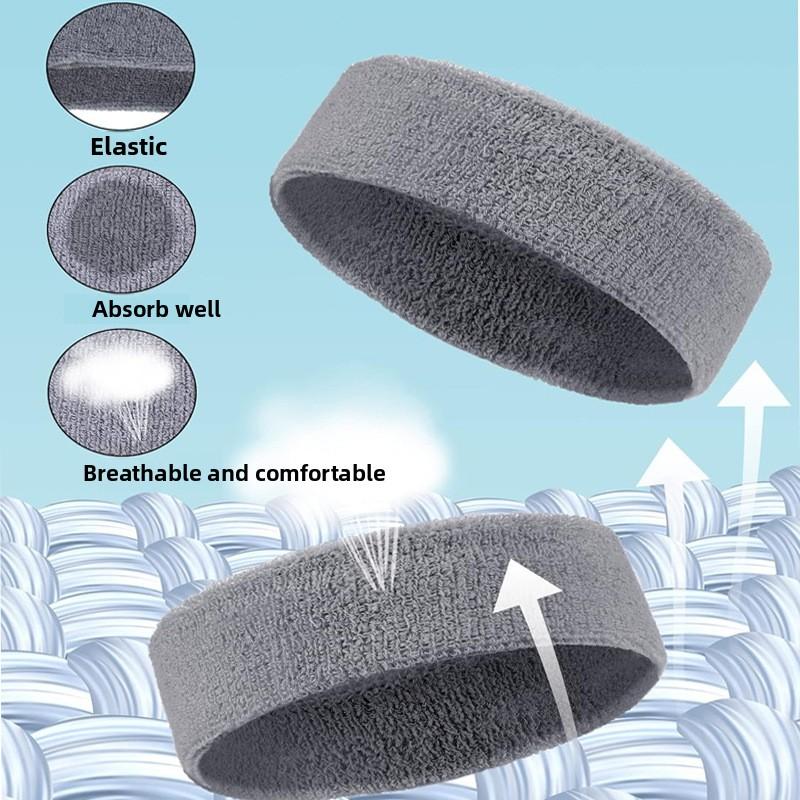 

Баскетбольная спортивная повязка на голову, Впитывающая пот эластичная хлопковая повязка на голову, Женские аксессуары для волос, Однотонная повязка на голову, Хлопковый платок. average size (19 * 6)