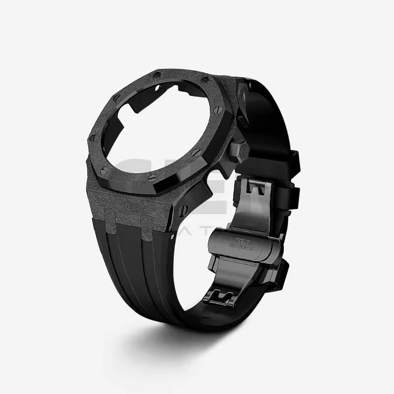 Voor Casio G-SHOCK Farm Oak GA2100/GA2110 Roestvrij Staal 316L Frost Goud Band Set GA-2100 GA-B2100 Metalen Kast Band Armband