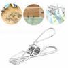 Stainless Steel Clothes Peg Set Windproof Laundry Clips Pants Socks Underwear Hanging Clips