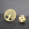 Dawapara Vintage Tree of Life Brooch Spiritual Symbol Strength Protection Talisman Lapel Pin Stainless Steel Accessories