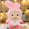 1pc 25cm Cute Piggy Turned Dog Rabbit Rat Mouse Bear Doll Plush Toy  Dog Doll Stuffed Animals Toys For Children Gift