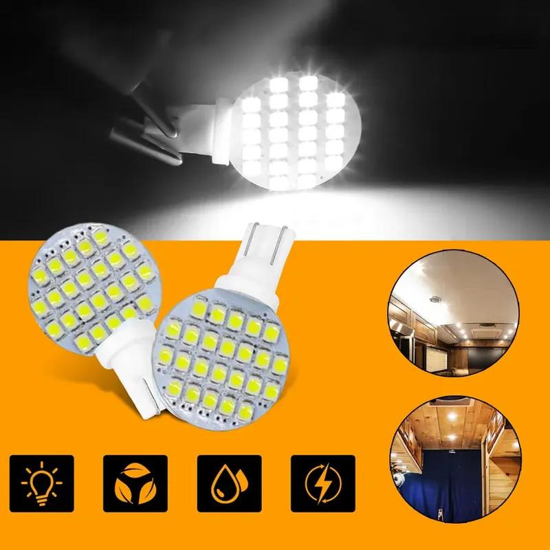 20pcs Universal Car Interior trument Lamp Atmosphere Light Reading Lamp T10/921/194 24 SMD LED Bulbs Car Lights Accessories