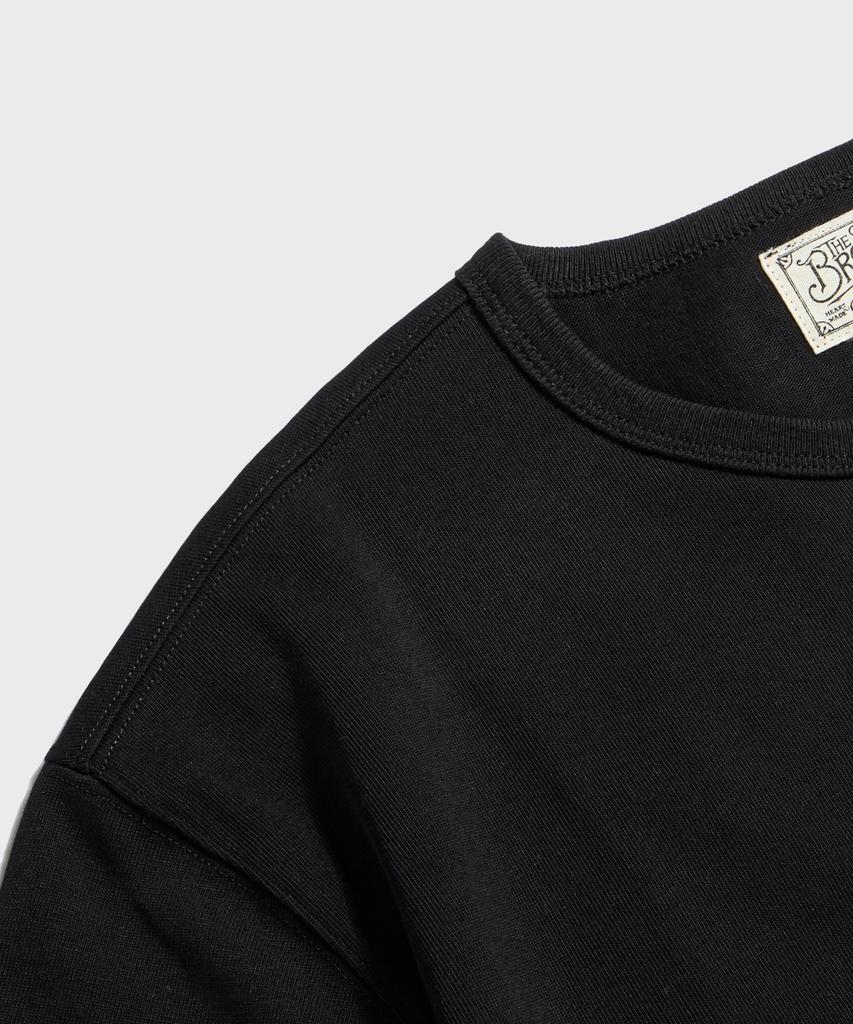 Beulonseun Vintage Short Sleeve Henley Tee Black