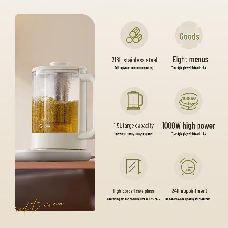 Midea 1.5L Smart Wellness Kettle