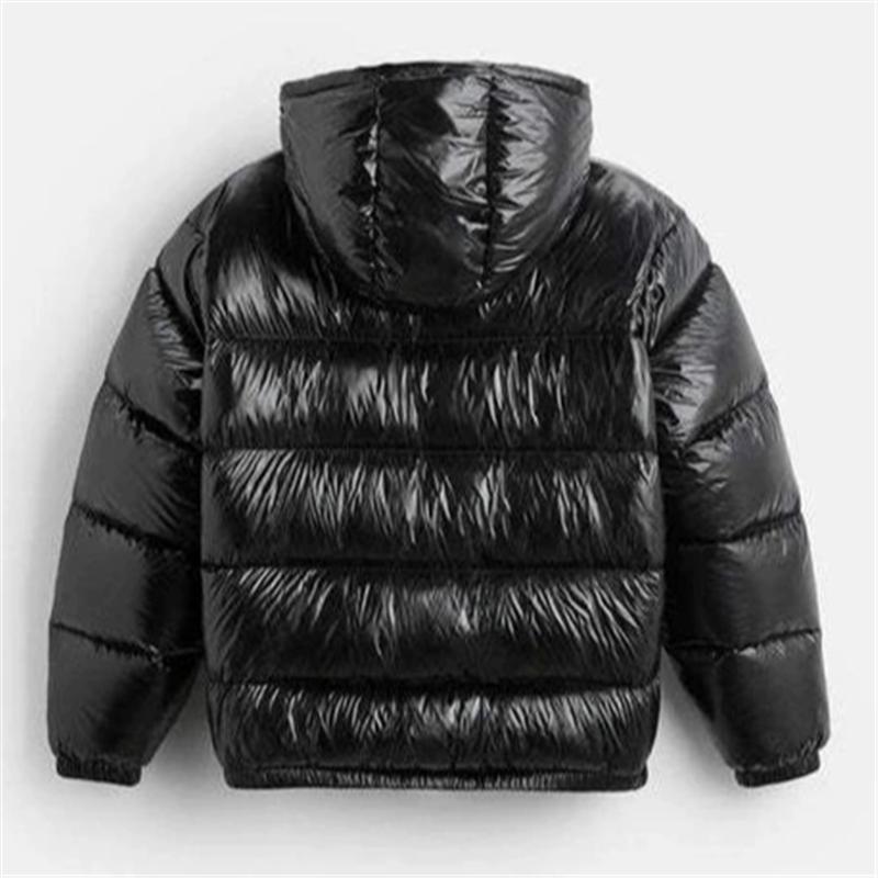 Autumn Winter Men's Fashion Simple Cotton-Padded Coats Casual Zipper Hooded Down Cotton Jackets Solid Cold-Proof Warm Parkas