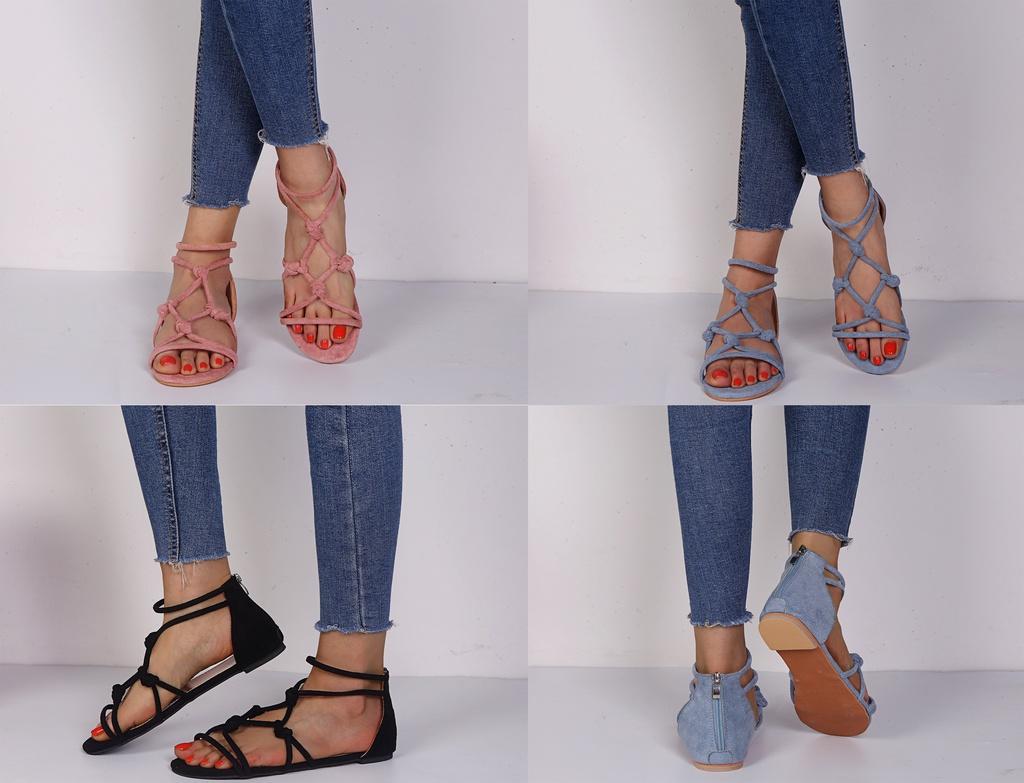 Luxurious Ladies Women Sandals Fashion Casual Shoes Slippers Flat Retro New Large Size
