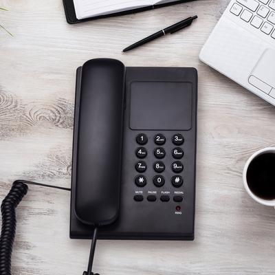 Telefon negru cu fir Birou Telefon fix Telefon montabil pe perete Suport telefon/recepție receptor