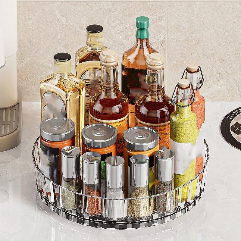Bandeja giratória 360, suporte para temperos, base giratória, organizador de cozinha para cozinha