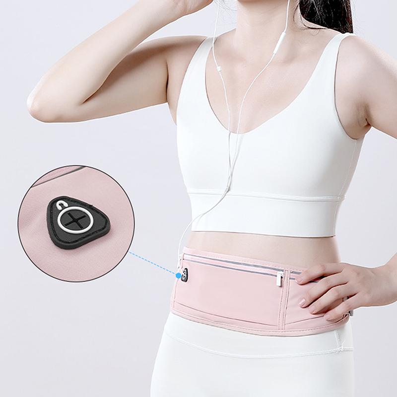 Waterproof Running Waist Belt With Three Pockets And Headphone Port Perfect For Jogging Hiking Outdoor Fitness Workouts