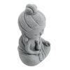 Mini Stone Kwan Yin Buddha Figure for Zen Garden Outdoor Patio Indoor Shelf Decor Small Asian Sculpture Peaceful Home Decor