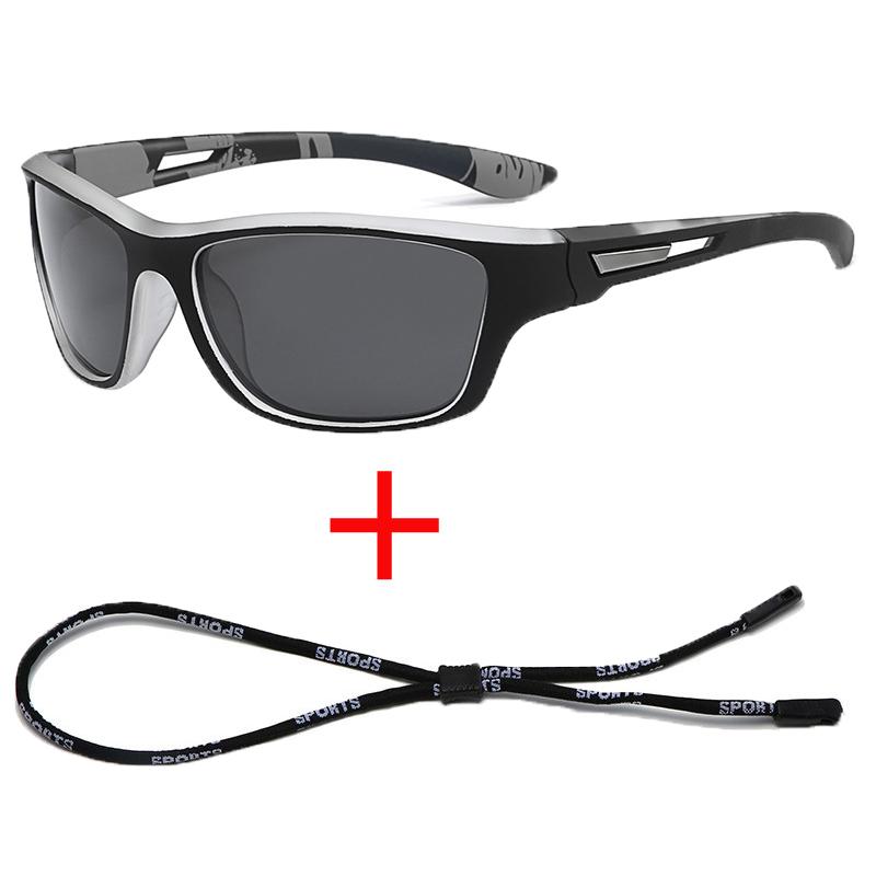 

Мужские поляризационные солнцезащитные очки с веревочкой, очки для вождения, езды, солнцезащитные очки, очки для спорта на открытом воздухе, UV400 POLARIZED
