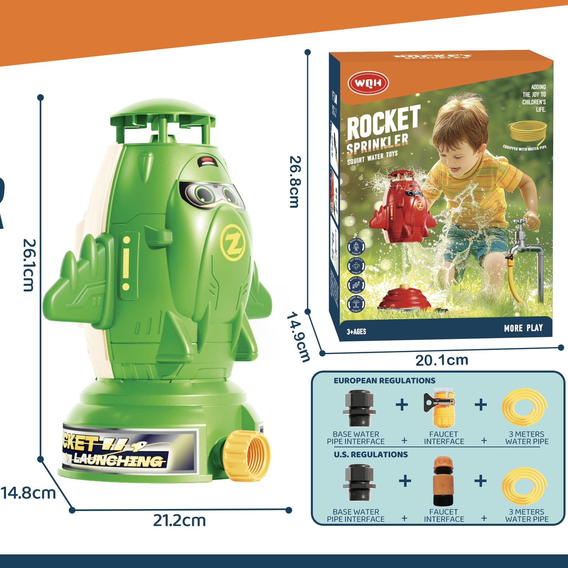 

Новый самолет распылитель воды ракета устройство детская вращающаяся водная летающая игрушка уличный разбрызгиватель полив цветов артефакт зелёный