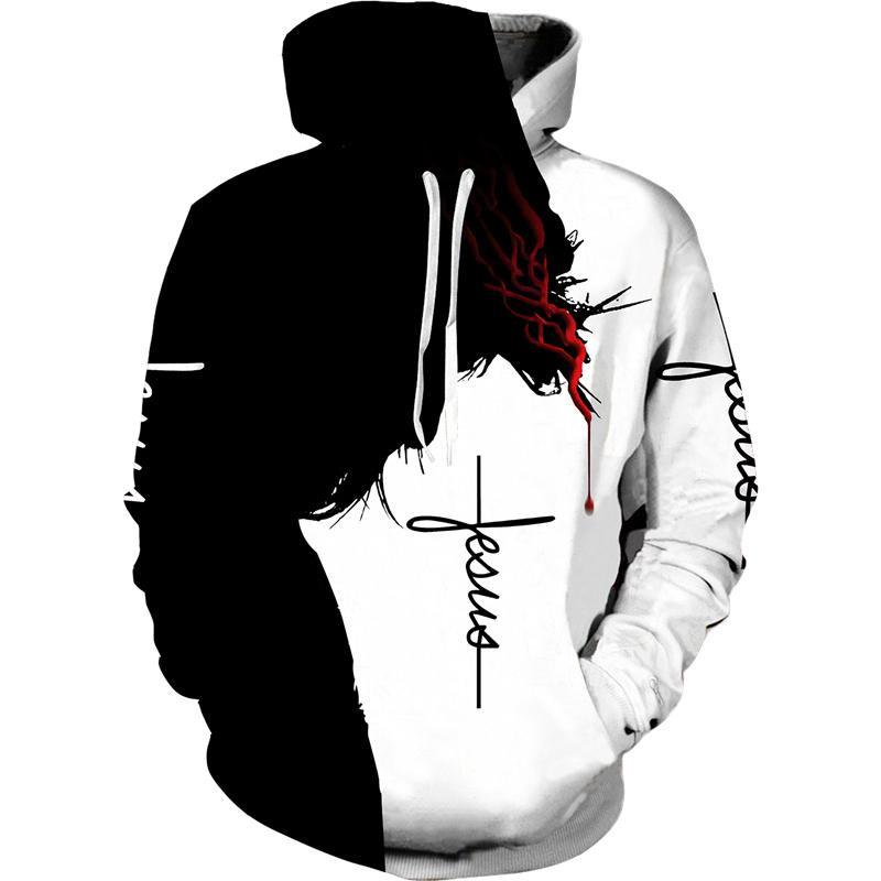 Jaro Podzim Křesťanská Bible Faith Jesus God Pánská mikina s kapucí Cool 3D potisk lva Streetwear Pár Oblečení Jogging Běžné Tepláky