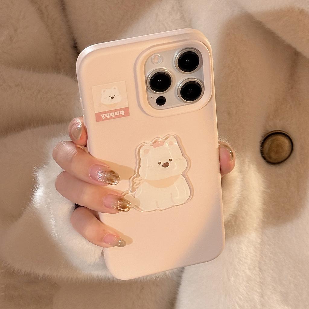 Cute Three Dimensional Animal 17promax Apple 16 Mobile Phone Case Iphone14 Suitable for 13 Niche Cartoon 12 Soft