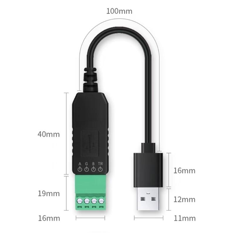 RS485 to USB Converter Serial Port Cable Industrial Communication Module Replacement For PLC Controller