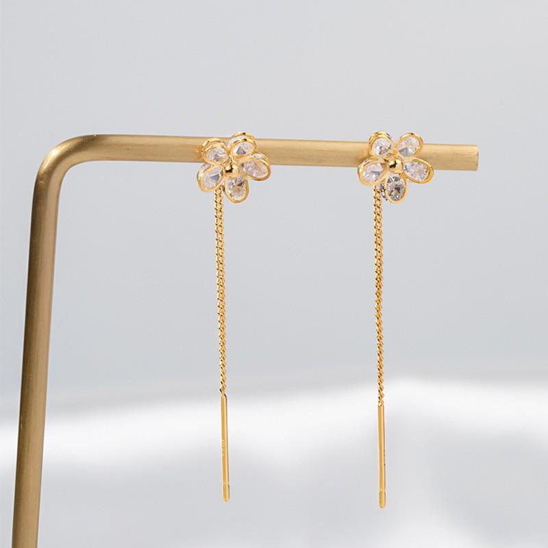 925 Silver Needle Luxury Tassel Earrings for Women