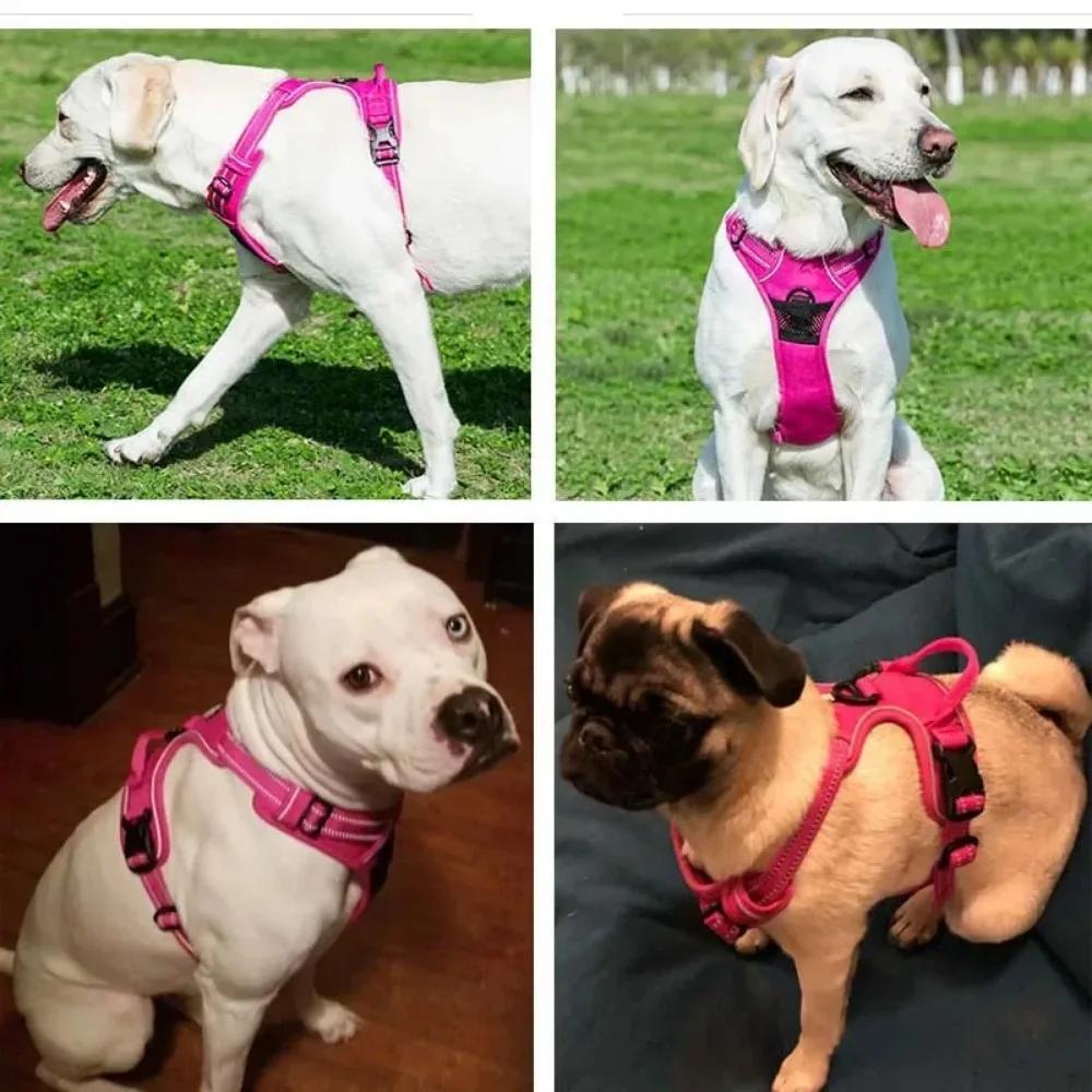 Hundegeschirr, reflektierend, verstellbar, atmungsaktiv, Weste, Brustgurt für kleine, mittelgroße und große Hunde, Katzen, Welpen, Halsband, Hundezubehör