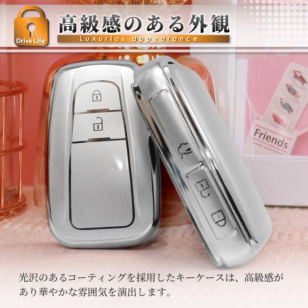 [shizukawill] DriveLife Smart Key Case Honda Key Case Key Chain Car Smart Key Type C, Black