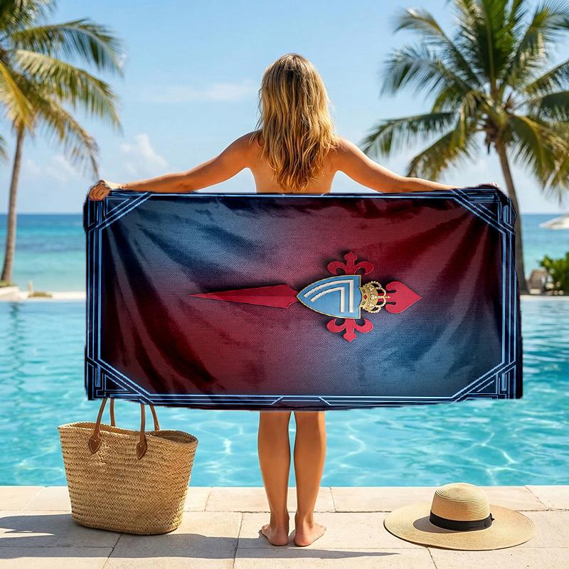 Celta Vigo FC Druck Schnelltrocknendes Strandtuch Mikrofaser Saugfähig Tragbares Reise-Schwimmtuch
