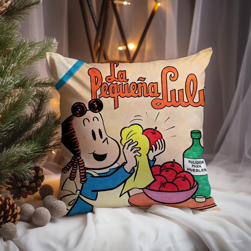 

The Little L-Lulu Show Cushion Cover Premium Comfort Reversible Pillow Cove -Two in One Design for Any Room & Car Interior 12x12Inch