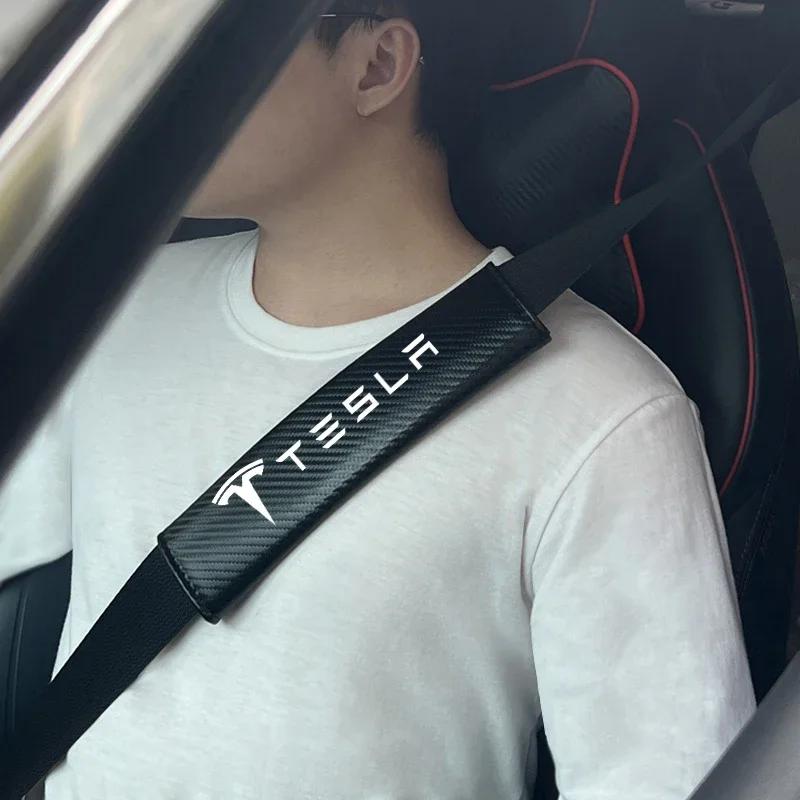 Adesivo per Auto Tesla Nuova Auto Cintura di Sicurezza Protezione Spallacci Colonna Cervicale Poggiatesta Cuscino per Collo Per Tesla Model 3 Model S X Model