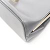 Used BVLGARI Shoulder Bag Leather Gray Bordeaux Used Women