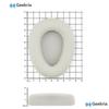 Geekria QuickFit Ear Pads Compatible with JLab JBuds Lux ANC Wireless Ear Cups Headphones, Pads/Ear (Protein Leather/Cloud White)
